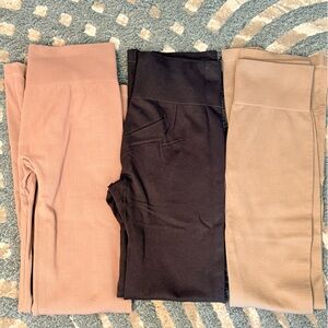 Stylish Kids' Leggings in Tan and Black